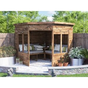 Dunster House Ltd. - Dunster House Corner Garden Arbour, W2.4m x D2.4m / W8' x D8', Pressure Treated, Apocallipo Dunster House Ltd. - Dunster House Corner Garden Arbour, W2.4m x D2.4m / W8' x D8', Pressure Treated, Apocallipo