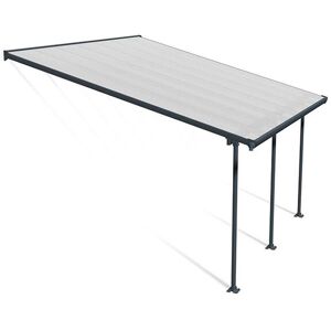Palram - Patio Cover Feria 4M Deep 4X4.2 Clear - Polycarbonate - L425 x W385 x H305 - Grey Palram - Patio Cover Feria 4M Deep 4X4.2 Clear - Polycarbonate - L425 x W385 x H305 - Grey