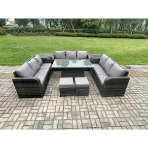 Fimous 11 Seater Garden Dining Sets Outdoor Rattan Furniture Lounge Sofa Height Fimous 11 Seater Garden Dining Sets Outdoor Rattan Furniture Lounge Sofa Height