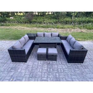 Fimous 11 Seater Outdoor PE Wicker Garden Furniture Rattan Lounge Sofa Set - Garden Furniture Set Fimous 11 Seater Outdoor PE Wicker Garden Furniture Rattan Lounge Sofa Set - Garden Furniture Set