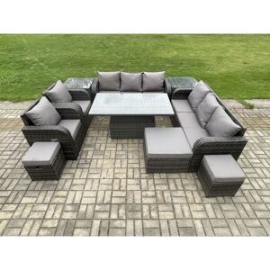 Fimous 11 Seater Rattan Garden Furniture Sets - Adjustable Height Fimous 11 Seater Rattan Garden Furniture Sets - Adjustable Height