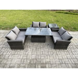 Fimous 6 Seater Rattan Garden Furniture Patio Sofa Set - Garden Furniture Set Fimous 6 Seater Rattan Garden Furniture Patio Sofa Set - Garden Furniture Set