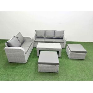 7 Seater pe Rattan Wicker Garden Furniture Patio Conservatory Sofa Set with Oblong Coffee Table 3 Seater Sofa Love Sofa 2 Big Footstool - Fimous 7 Seater pe Rattan Wicker Garden Furniture Patio Conservatory Sofa Set with Oblong Coffee Table 3 Seater Sofa Love Sofa 2 Big Footstool - Fimous