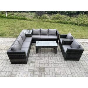 Fimous 8 Seater Rattan Corner Sofa Set with Tables - Sofa Set Fimous 8 Seater Rattan Corner Sofa Set with Tables - Sofa Set
