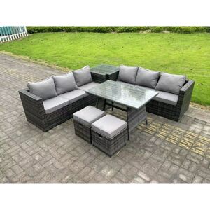 Fimous 8 Seater Garden Dining Set - Wicker PE Rattan Outdoor Furniture Fimous 8 Seater Garden Dining Set - Wicker PE Rattan Outdoor Furniture