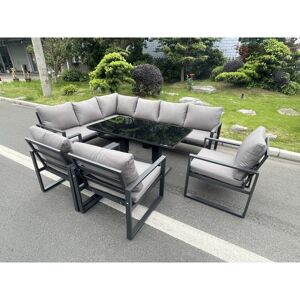 Fimous Aluminum Garden Furniture Corner Sofa Chair Adjustable Rising Dining Table Sets - Outdoor 9 Seater Fimous Aluminum Garden Furniture Corner Sofa Chair Adjustable Rising Dining Table Sets - Outdoor 9 Seater