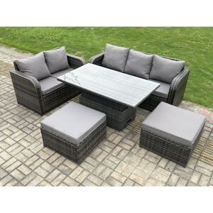 Fimous Outdoor Rattan Garden Furniture Set - Adjustable Height - Garden Set Fimous Outdoor Rattan Garden Furniture Set - Adjustable Height - Garden Set