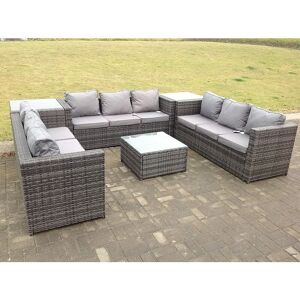 Fimous Patio 9 Seater U Shape Rattan Sofa Set - Garden Furniture Fimous Patio 9 Seater U Shape Rattan Sofa Set - Garden Furniture