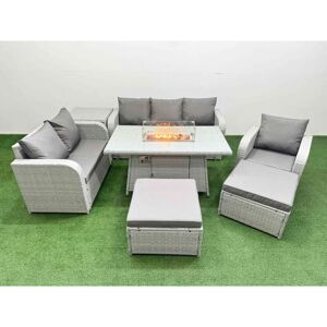 Fimous Patio PE Wicker 8 Seater Outdoor Rattan Furniture Sofa Sets with Firepit Dining Table Reclining Chair Loveseat Sofa 3 Seater Sofa 2 Big Fimous Patio PE Wicker 8 Seater Outdoor Rattan Furniture Sofa Sets with Firepit Dining Table Reclining Chair Loveseat Sofa 3 Seater Sofa 2 Big