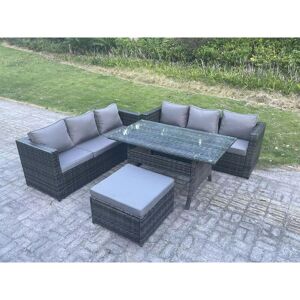 Fimous Outdoor Garden Furniture Set - 7 Seater Rattan Patio Table Fimous Outdoor Garden Furniture Set - 7 Seater Rattan Patio Table