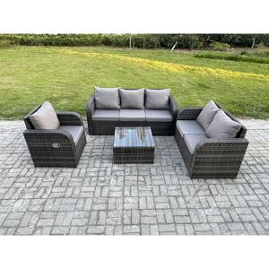 Rattan Garden Furniture 4 Piece Patio Set With Table Sofa Square Coffee Table Reclining Chair Loveseat sofa - Fimous Rattan Garden Furniture 4 Piece Patio Set With Table Sofa Square Coffee Table Reclining Chair Loveseat sofa - Fimous
