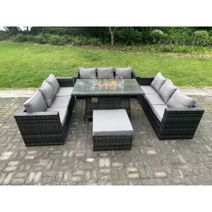 Fimous 10-Seater Rattan Garden Furniture Set - Outdoor Patio Fimous 10-Seater Rattan Garden Furniture Set - Outdoor Patio