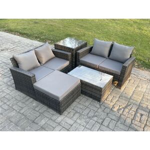 Fimous Wicker Rattan Garden Furniture Sofa Set - Outdoor 5-Seater Fimous Wicker Rattan Garden Furniture Sofa Set - Outdoor 5-Seater