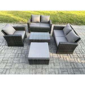 Fimous Wicker Rattan Garden Furniture Sofa Set - 6 Seats Outdoor Fimous Wicker Rattan Garden Furniture Sofa Set - 6 Seats Outdoor