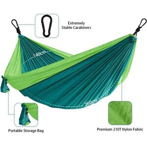 YMYNY Fliti Ultralight travel hammock – double and single – maximum load: 250 kg (260 x 140 cm) – hammock for outdoor, indoor, garden, terrace, survival, YMYNY Fliti Ultralight travel hammock – double and single – maximum load: 250 kg (260 x 140 cm) – hammock for outdoor, indoor, garden, terrace, survival,