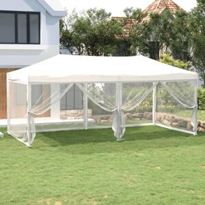 vidaXL White 3x6 m Foldable Party Tent with Sidewalls - Party Tent vidaXL White 3x6 m Foldable Party Tent with Sidewalls - Party Tent