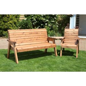 Charles Taylor - Wooden Companion Angled Garden 4 Seater Chair Bench Charles Taylor - Wooden Companion Angled Garden 4 Seater Chair Bench