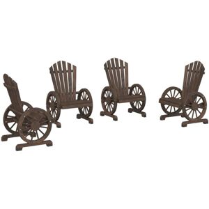Vidaxl - Garden Adirondack Chairs 4 pcs Solid Wood Fir Vidaxl - Garden Adirondack Chairs 4 pcs Solid Wood Fir