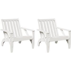 Vidaxl - Garden Adirondack Chairs 2 pcs White 75x77x77 cm Solid Wood Pine Vidaxl - Garden Adirondack Chairs 2 pcs White 75x77x77 cm Solid Wood Pine