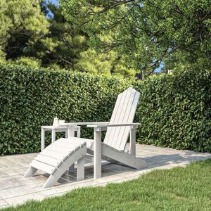 Bonnevie - Garden Adirondack Chair,Outdoor Chair with Footstool hdpe White VSVS942450 Bonnevie - Garden Adirondack Chair,Outdoor Chair with Footstool hdpe White VSVS942450