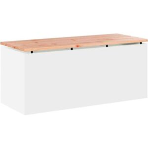 Garden Bench White 100 x 40 x 43 cm Steel vidaXL Garden Bench White 100 x 40 x 43 cm Steel vidaXL