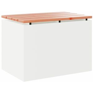 Garden Bench White 60 x 40 x 43 cm Steel vidaXL Garden Bench White 60 x 40 x 43 cm Steel vidaXL