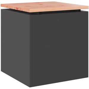 Garden Bench Black 40 x 40 x 43 cm Steel vidaXL Garden Bench Black 40 x 40 x 43 cm Steel vidaXL