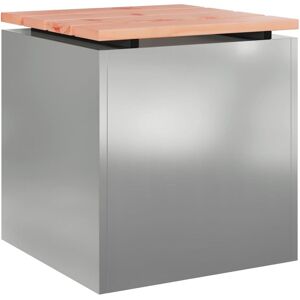 Garden Bench Silver 40 x 40 x 43 cm Galvanised steel vidaXL Garden Bench Silver 40 x 40 x 43 cm Galvanised steel vidaXL