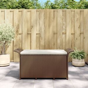 Vidaxl - Garden Bench with Cushion Brown 116x46x57 cm Poly Rattan Vidaxl - Garden Bench with Cushion Brown 116x46x57 cm Poly Rattan