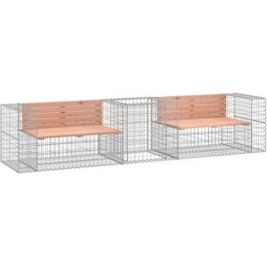Vidaxl - Garden Bench with Gabion Basket Solid Wood Douglas Vidaxl - Garden Bench with Gabion Basket Solid Wood Douglas