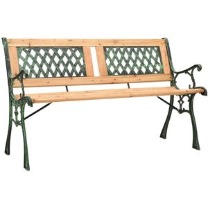 Garden Bench 122 cm Cast Iron and Solid Firwood vidaXL Garden Bench 122 cm Cast Iron and Solid Firwood vidaXL