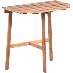 Beliani - Garden Bistro Table Foldable Acacia Wood Half-Round 70 x 44 cm Brown Osigo Beliani - Garden Bistro Table Foldable Acacia Wood Half-Round 70 x 44 cm Brown Osigo