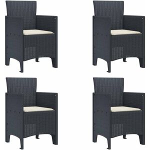 Garden Chair 4 pcs Anthracite 53 x 49 x 85 cm pp Vidaxl Garden Chair 4 pcs Anthracite 53 x 49 x 85 cm pp Vidaxl