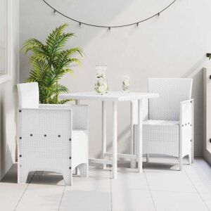 VidaXL Garden Set of 2 White Synthetic Rattan Chairs - Garden Furniture VidaXL Garden Set of 2 White Synthetic Rattan Chairs - Garden Furniture