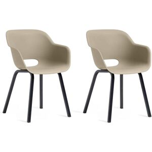 Garden Chair with Metal Legs Noa 2 pcs Silver Sage Keter Garden Chair with Metal Legs Noa 2 pcs Silver Sage Keter