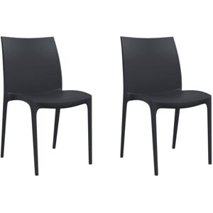 Jinlefu - Garden Chairs 2 pcs Anthracite 50x46x80 cm Polypropylene vidaXL Jinlefu - Garden Chairs 2 pcs Anthracite 50x46x80 cm Polypropylene vidaXL