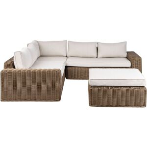 Beliani Garden Furniture Set - Modular Outdoor Rattan Sofa Beliani Garden Furniture Set - Modular Outdoor Rattan Sofa