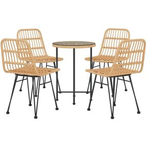 5 Piece Garden Dining Set Poly Rattan Vidaxl 5 Piece Garden Dining Set Poly Rattan Vidaxl