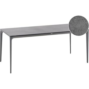 BELIANI Garden Dining Table SOVARETO 180 cm 90 cm Stone Effect Dark Grey BELIANI Garden Dining Table SOVARETO 180 cm 90 cm Stone Effect Dark Grey