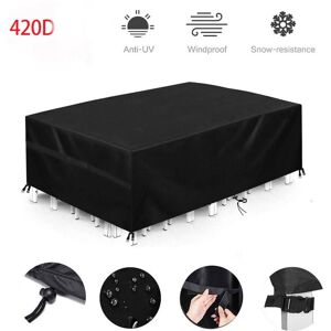 TONCHEAN Garden Furniture Cover 420D 180x120x74cm protection Bach garden table outdoor furniture waterproof and windproof uv and cold resistant, Black TONCHEAN Garden Furniture Cover 420D 180x120x74cm protection Bach garden table outdoor furniture waterproof and windproof uv and cold resistant, Black