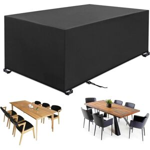 WOIYIC Garden Furniture Cover, Rectangular Garden Table Cover, Furniture Protective Cover, Waterproof Anti-UV Garden Furniture Tarpaulin, Outdoor Table WOIYIC Garden Furniture Cover, Rectangular Garden Table Cover, Furniture Protective Cover, Waterproof Anti-UV Garden Furniture Tarpaulin, Outdoor Table
