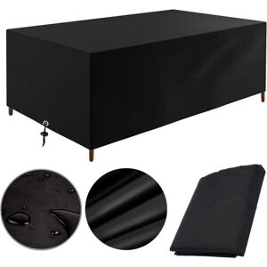 TONCHEAN Garden Furniture Cover - Waterproof - uv Resistant Protective Cover for Garden Furniture - 240 x 162 x 100 cm - Black TONCHEAN Garden Furniture Cover - Waterproof - uv Resistant Protective Cover for Garden Furniture - 240 x 162 x 100 cm - Black