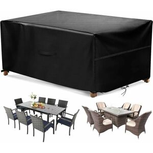 DEWDAT Garden Furniture Covers, 180X120X74cm Garden Table Covers 600D Heavy Duty Oxford Polyester Outdoor Patio Rectangular Covers DEWDAT Garden Furniture Covers, 180X120X74cm Garden Table Covers 600D Heavy Duty Oxford Polyester Outdoor Patio Rectangular Covers