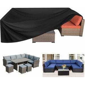 HOOPZI Garden Furniture Covers Waterproof,Patio Furniture Cover ,Rectangular Patio Table Cover- Upgraded 420D Heavy Duty Oxford Fabric Rattan Furniture HOOPZI Garden Furniture Covers Waterproof,Patio Furniture Cover ,Rectangular Patio Table Cover- Upgraded 420D Heavy Duty Oxford Fabric Rattan Furniture