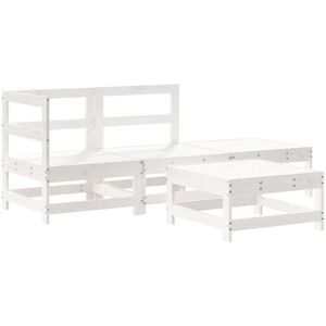 4 Piece Garden Lounge Set White Solid Wood Pine Vidaxl 4 Piece Garden Lounge Set White Solid Wood Pine Vidaxl