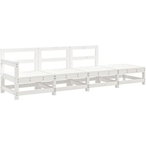 4 Piece Garden Lounge Set White Solid Wood Pine Vidaxl 4 Piece Garden Lounge Set White Solid Wood Pine Vidaxl