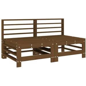 Vidaxl - Garden Middle Sofas 2 pcs Honey Brown Solid Wood Pine Vidaxl - Garden Middle Sofas 2 pcs Honey Brown Solid Wood Pine