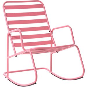 BELIANI Garden Rocking Chair TURI Metal Pink BELIANI Garden Rocking Chair TURI Metal Pink