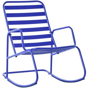 BELIANI Garden Rocking Chair TURI Metal Blue BELIANI Garden Rocking Chair TURI Metal Blue