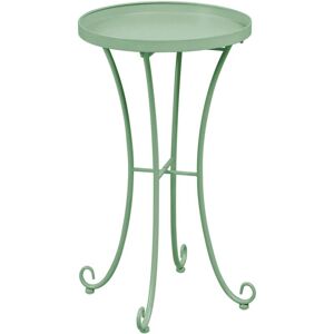 BELIANI Garden Side Table CAVINIA 40 cm 40 cm Metal Green BELIANI Garden Side Table CAVINIA 40 cm 40 cm Metal Green
